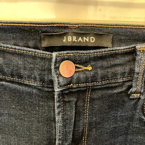J Brand Womens Jeans Skinny Leg Size 27 Embrace Dark Wash Blue Mid Rise - Picture 2 of 6